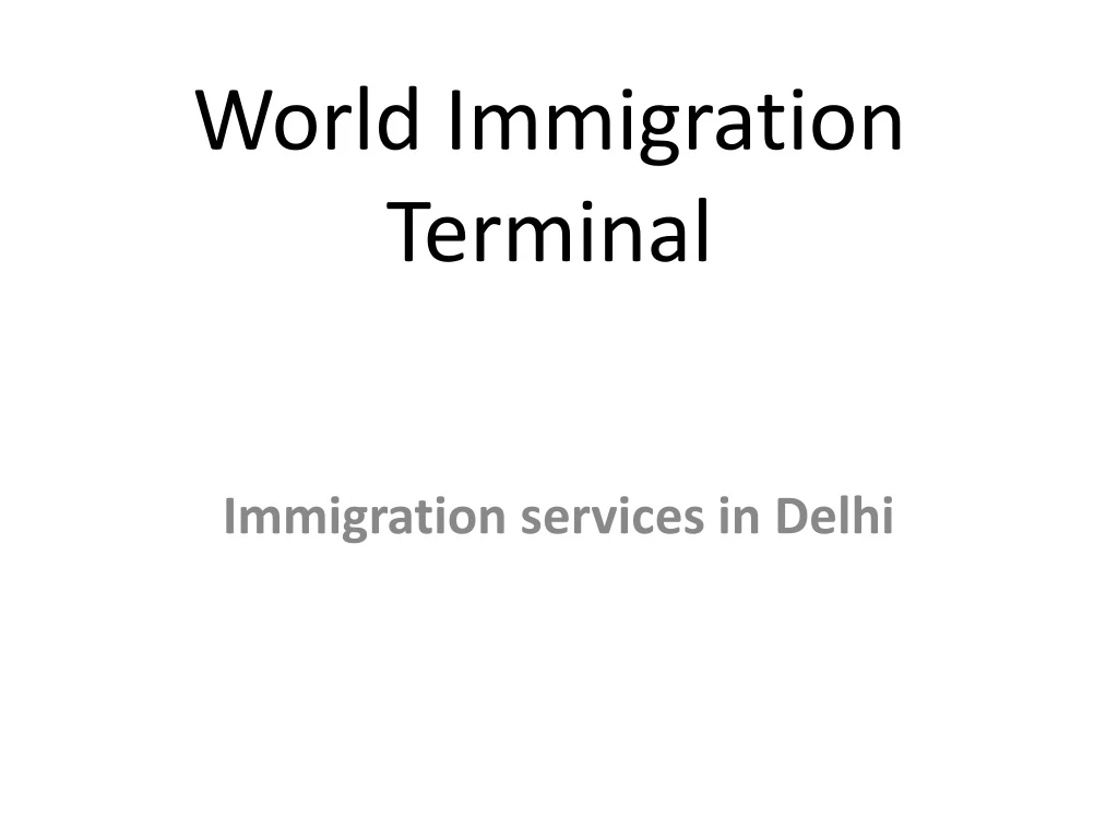 world immigration terminal