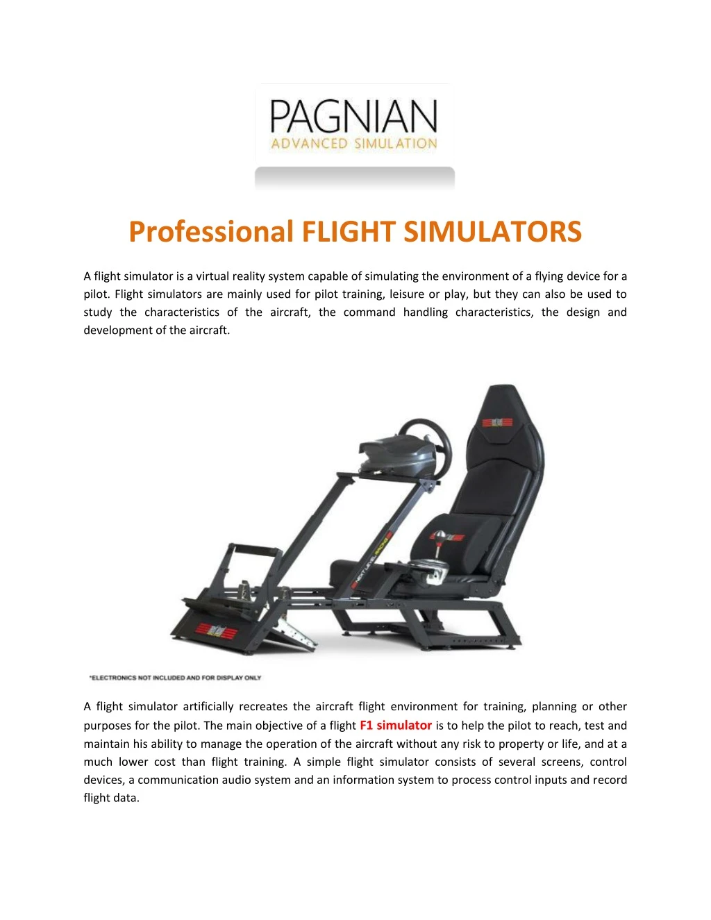 professional flight simulators