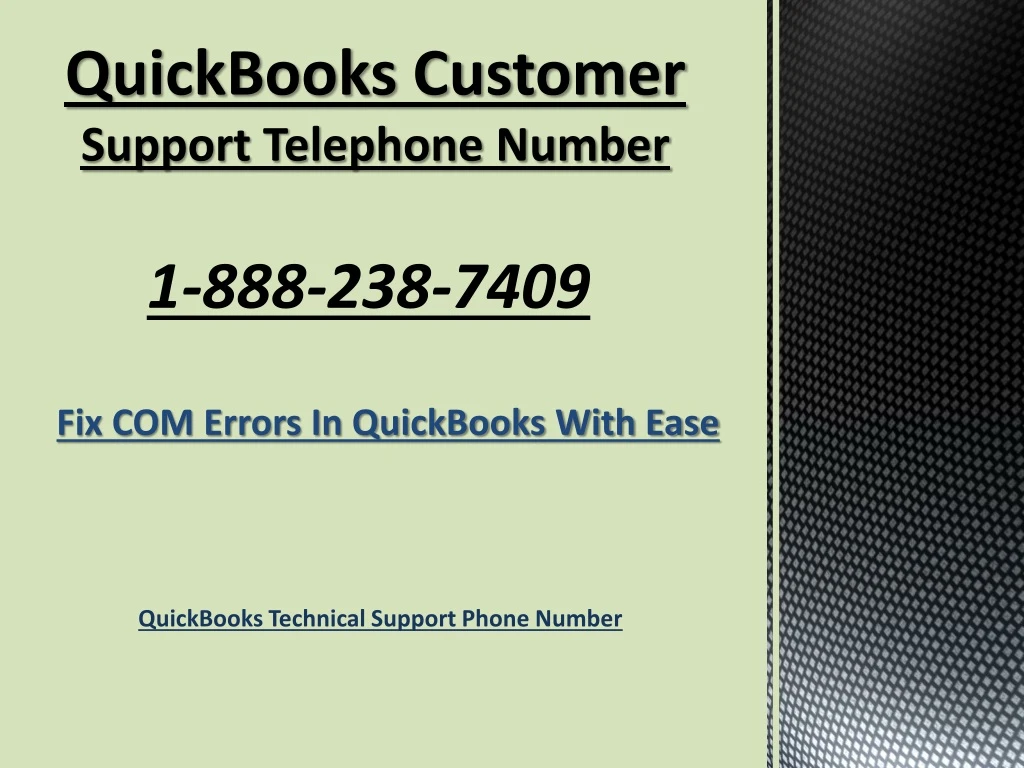 quickbooks customer support telephone number