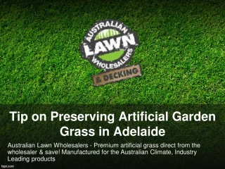 Tip on Preserving Artificial Garden Grass in Adelaide - slide 1