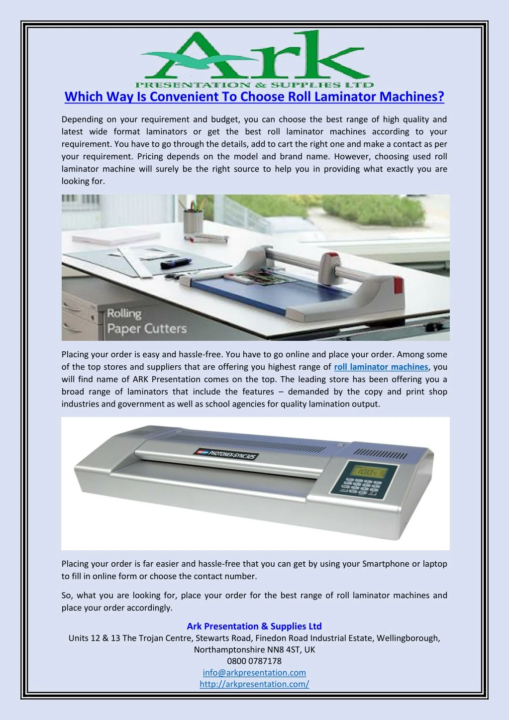 which way is convenient to choose roll laminator