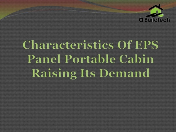 EPS Panel Portable Cabin - A Build Tech
