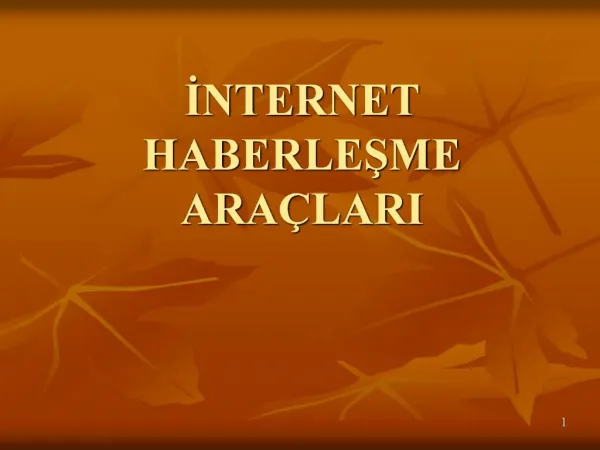 INTERNET HABERLESME ARA LARI