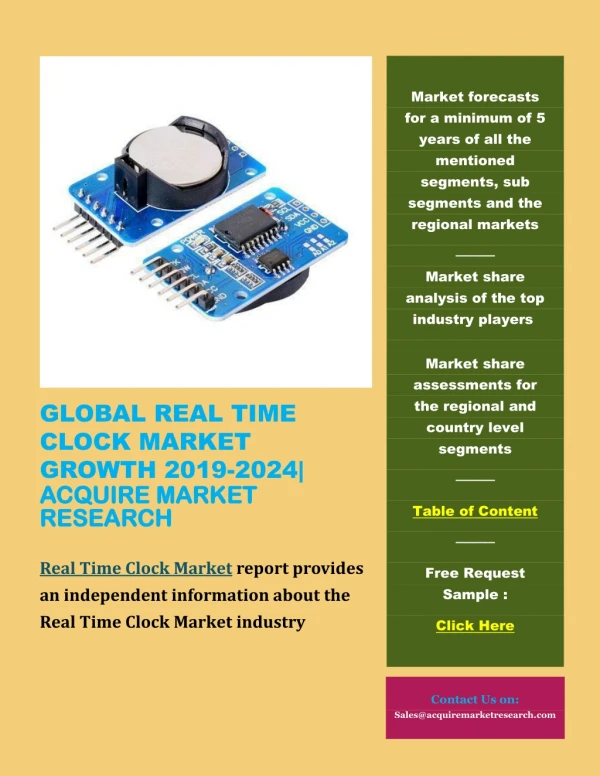 Global Real Time Clock Market Growth 2019-2024