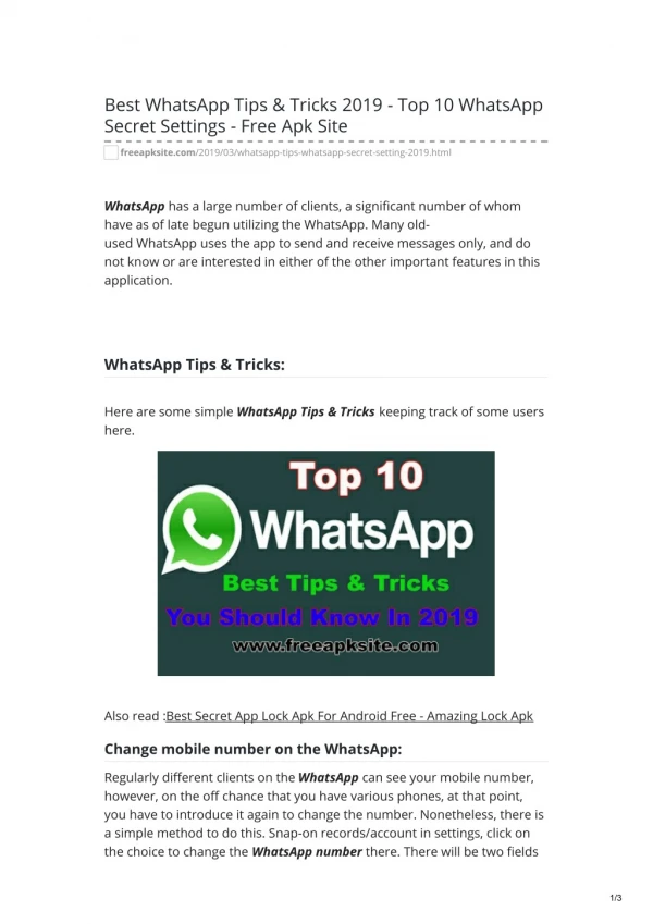 Best WhatsApp Tips amp Tricks 2019 - Top 10 WhatsApp Secret Settings - Free Apk Site