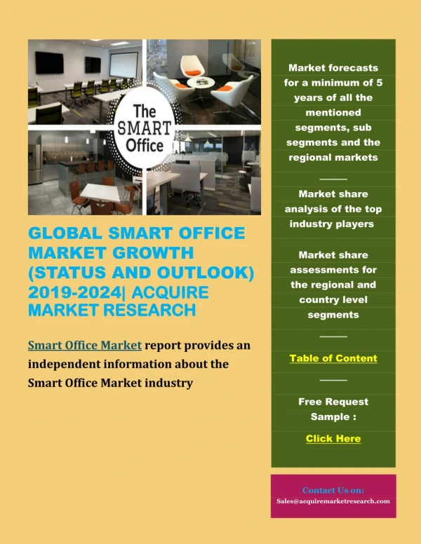 Global Smart Office Market Growth (Status and Outlook) 2019-2024
