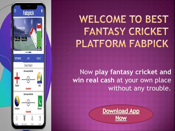 Welcome Best Fantasy Cricket App