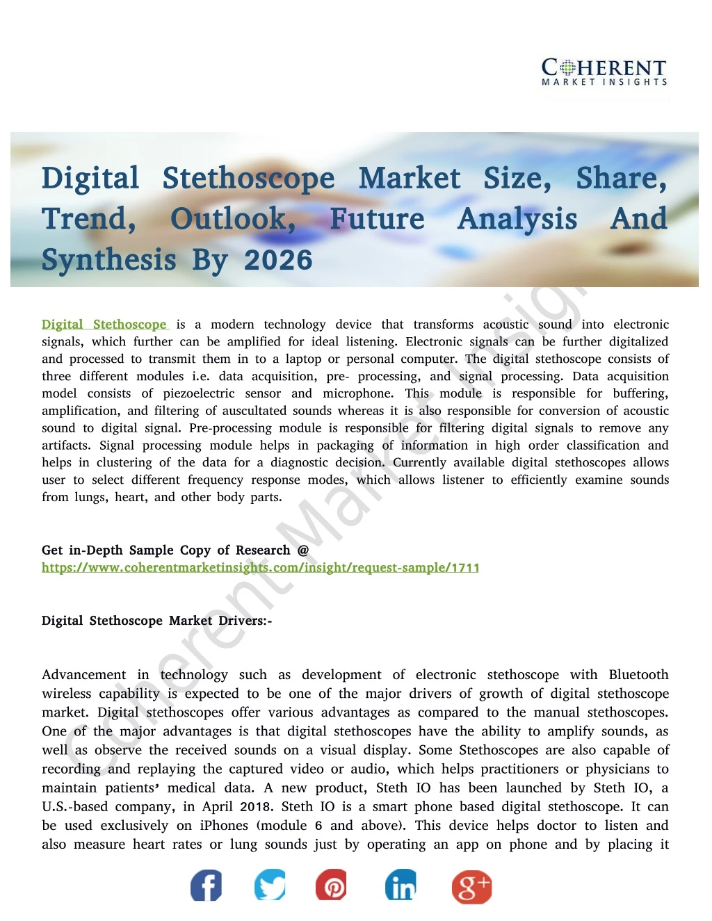 digital stethoscope digital stethoscope market