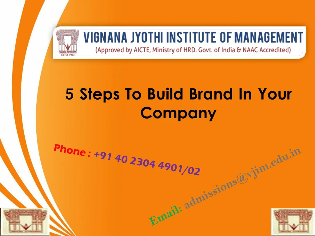 5 steps to build brand in your company