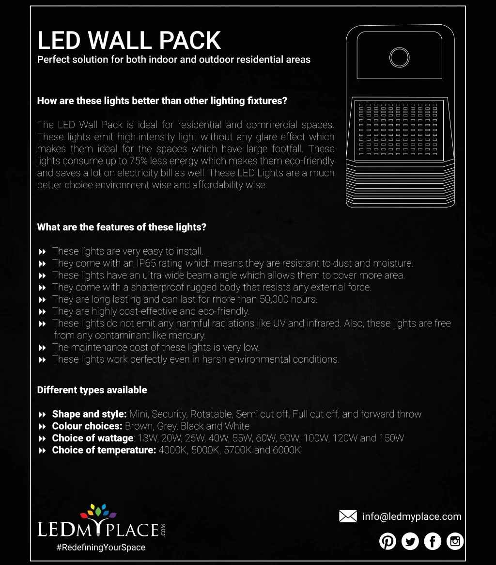 led wall pack perfect solution for both indoor