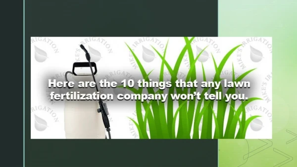 Here Are The 10 Things That Any Lawn Fertilization Company Won’t Tell You.