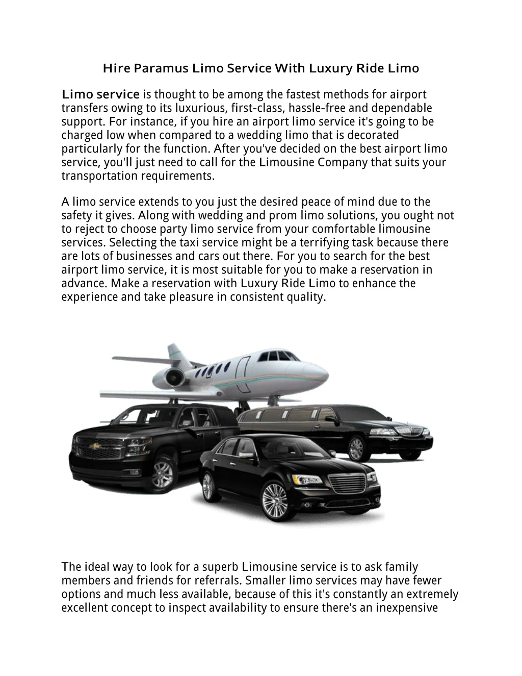 h ire paramus limo service w ith luxury r ide limo
