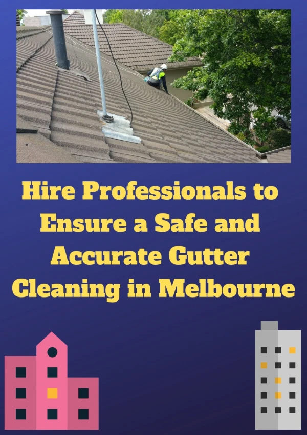 Hire Professionals to Ensure a Safe and Accurate Gutter Cleaning in Melbourne