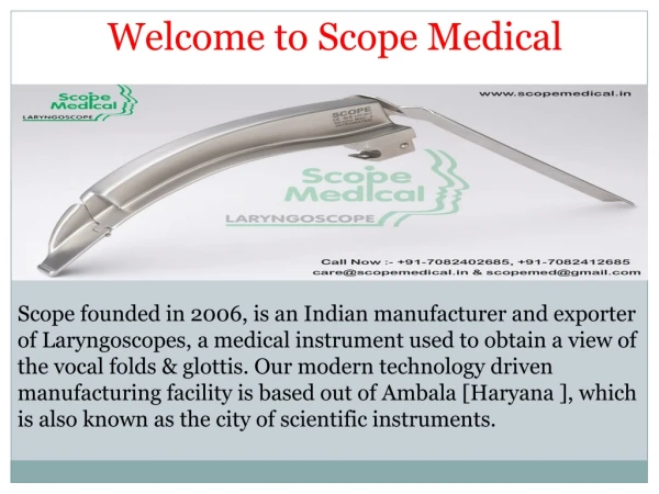 Buy Excellent Laryngoscope at Affordable Prices | 91-7082402685