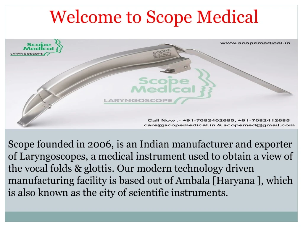 welcome to scope medical