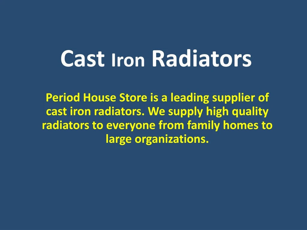 cast iron radiators