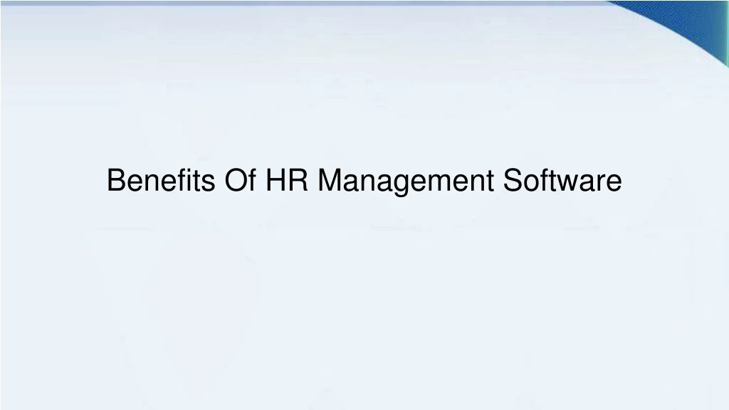 benefits of hr management software
