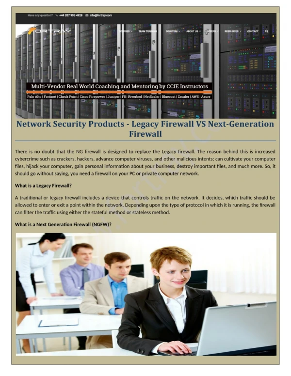 Next Generation Firewall Training - Fortray Network Limited