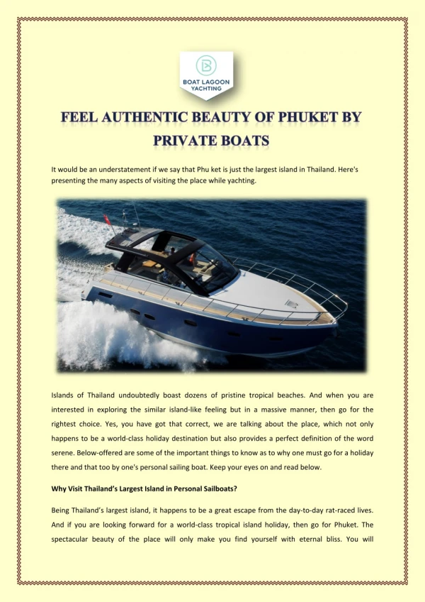 FEEL AUTHENTIC BEAUTY OF PHUKET BY PRIVATE BOATS