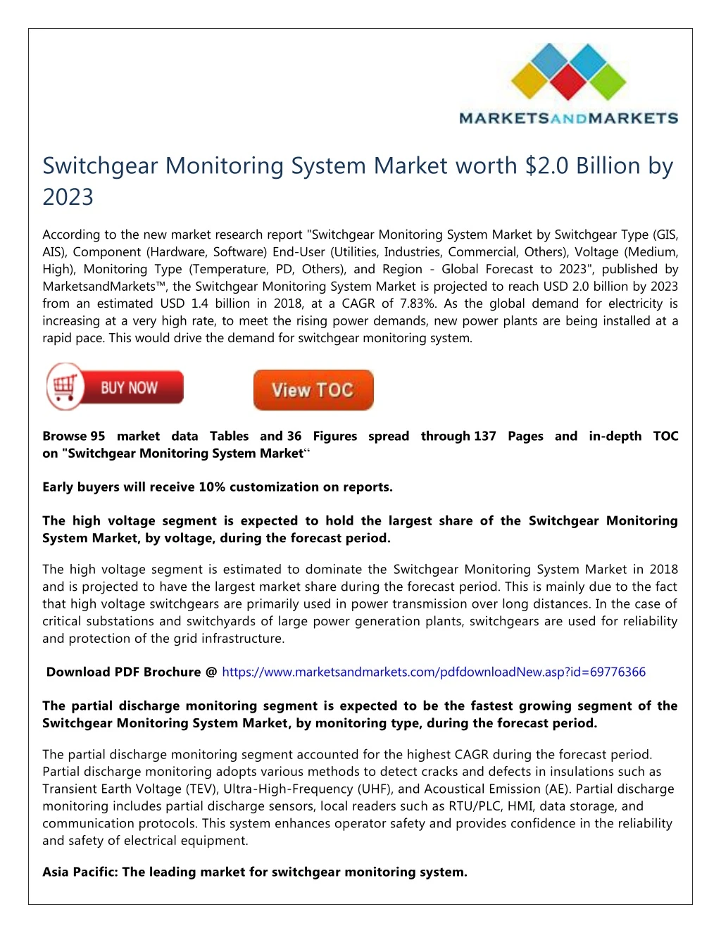 switchgear monitoring system market worth