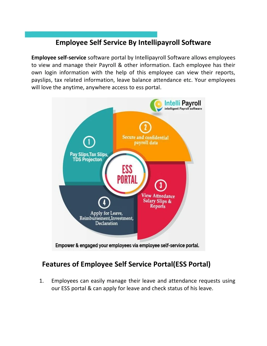 employee self service by intellipayroll software