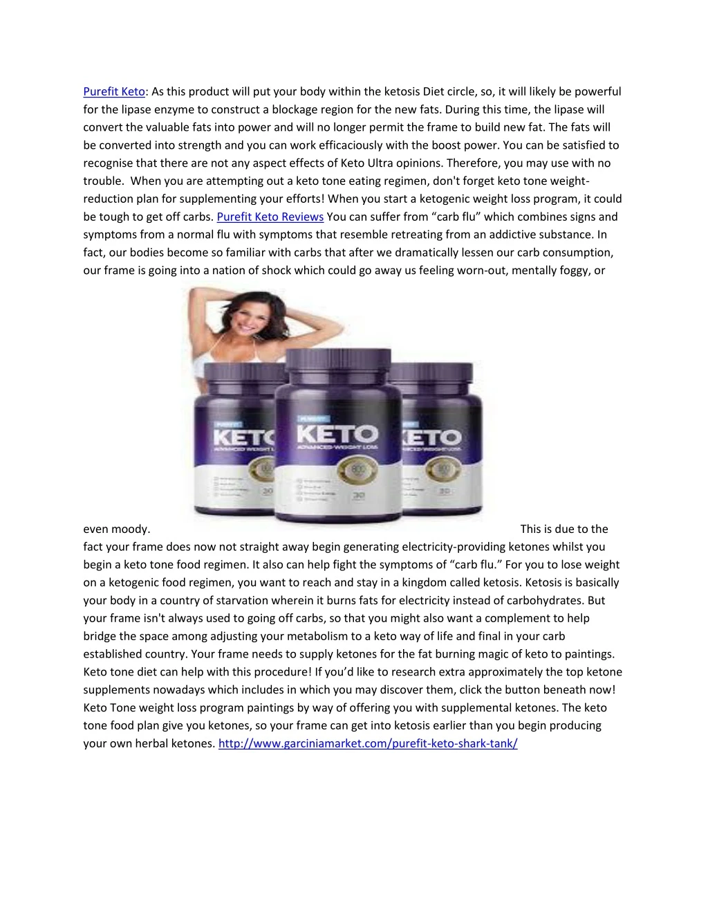 purefit keto as this product will put your body