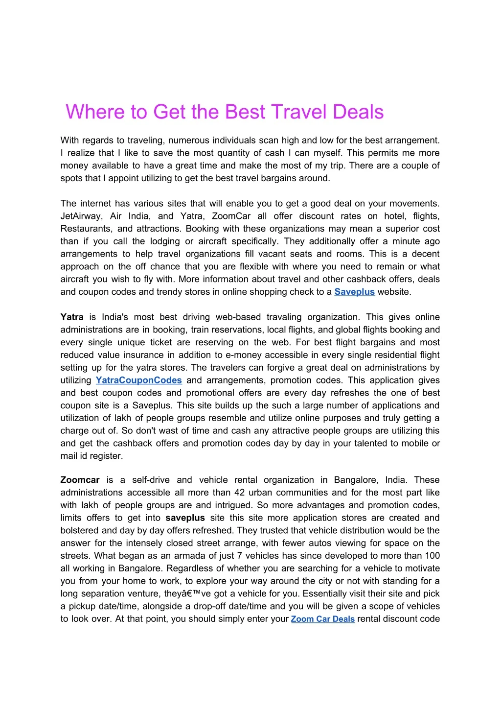 where to get the best travel deals