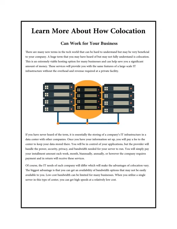 learn more about how col ocat
