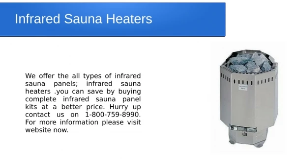 Best Quality Infrared Sauna Heaters