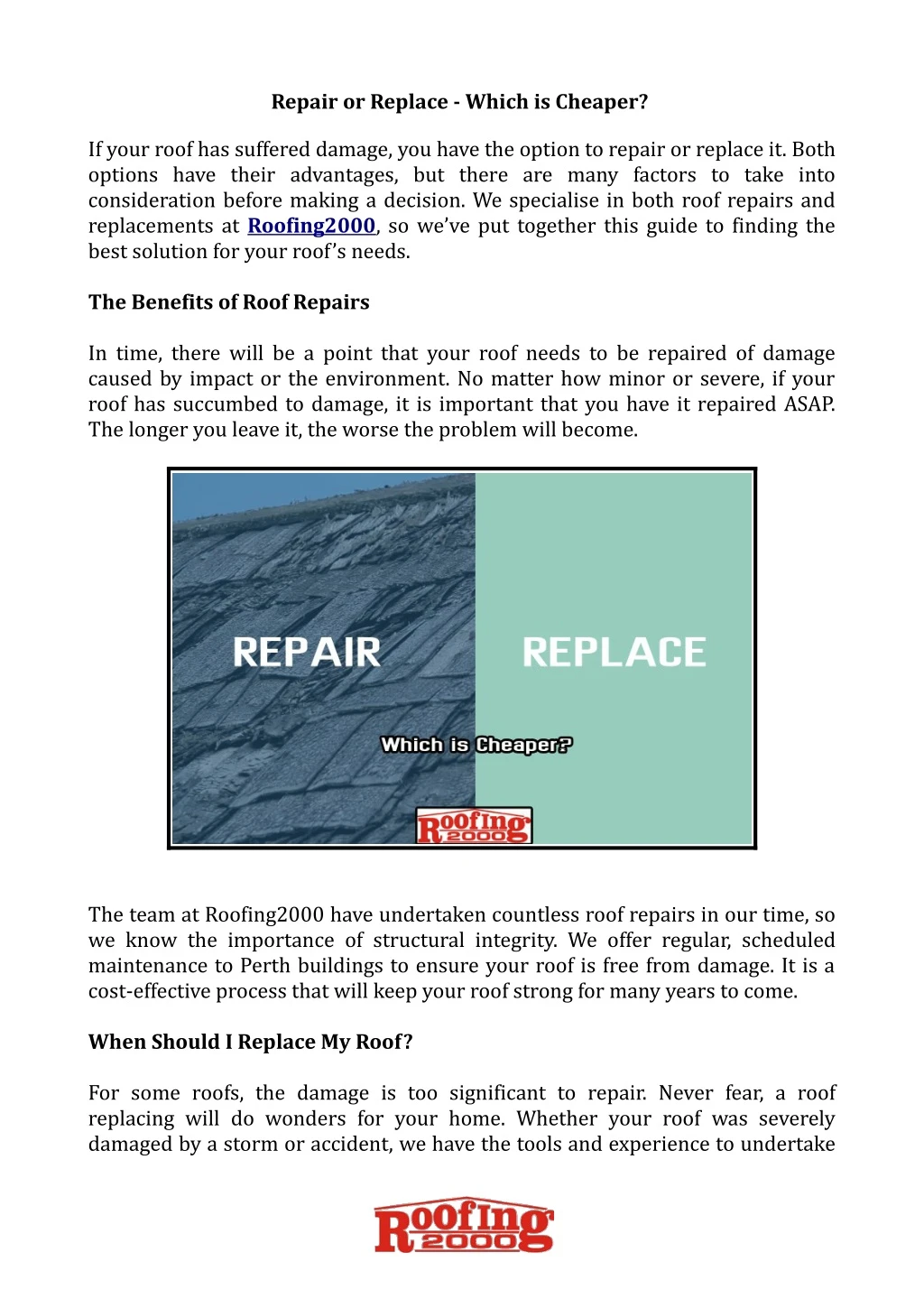 repair or replace which is cheaper