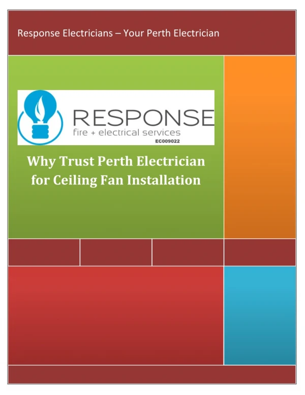 Why Trust Perth Electrician for Ceiling Fan Installation