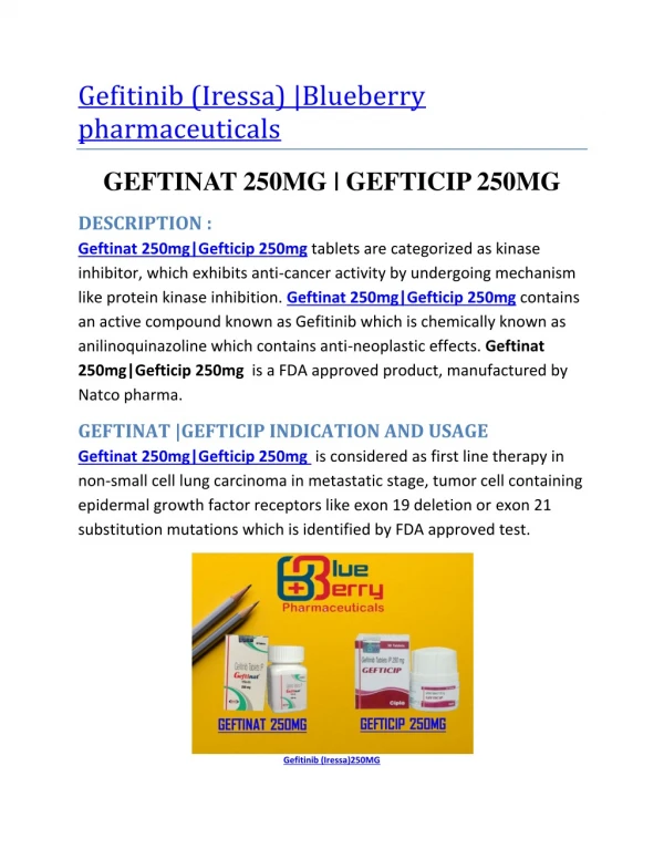 GEFTINAT 250MG | GEFTICIP 250MG-Blueberry pharmaceuticals