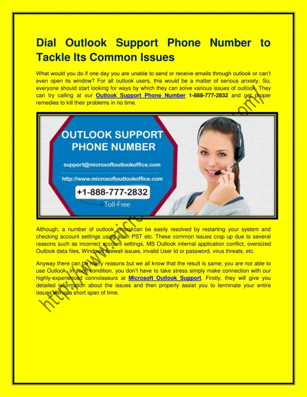 Dial Outlook Support Phone Number to Tackle Its Common Issues