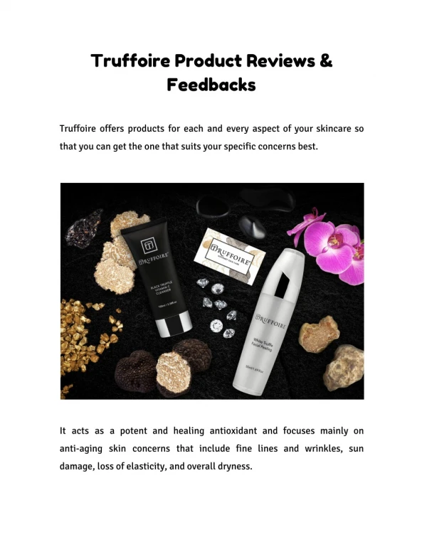 Truffoire Product Reviews & Feedbacks