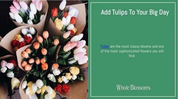 Order Tulips in Affordable Prices for Your Big Day
