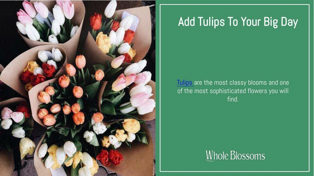 add tulips to your big day