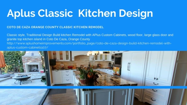 Aplus Classic Kitchen Design