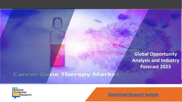 Cancer Gene Therapy Market Opportunities Esitimate To Grow At A Significant Rate Throughout The Forecast Period