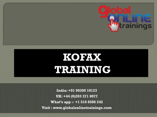 Kofax Training | Kofax Capture Online Training - GOT