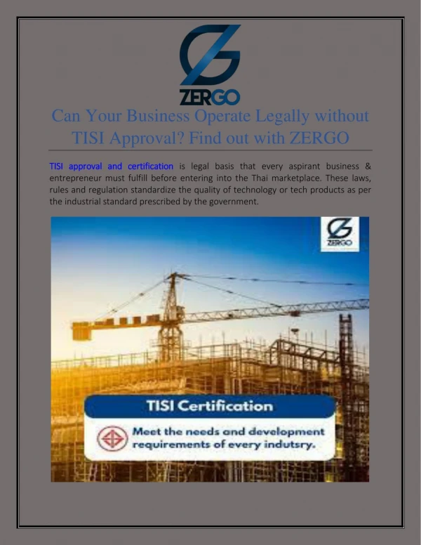 Can Your Business Operate Legally without TISI Approval