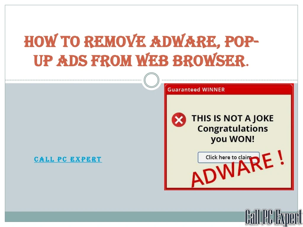 how to remove adware pop up ads from web browser