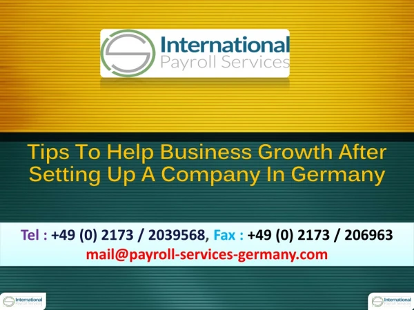 Tips To Help Business Growth After Setting Up A Company In Germany