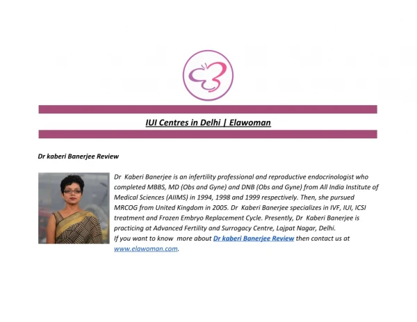 IUI Centres in Delhi | Elawoman