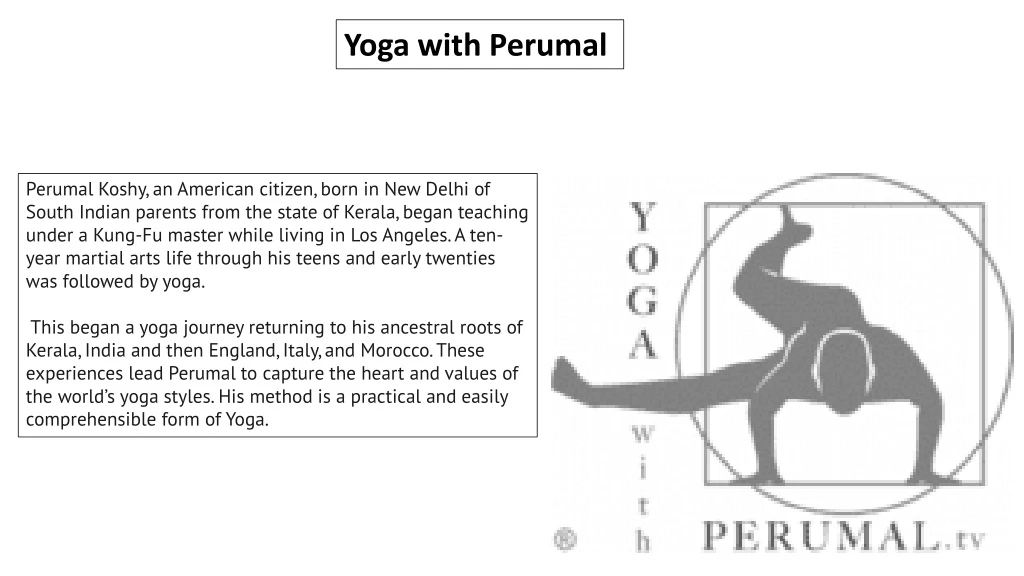 yoga with perumal