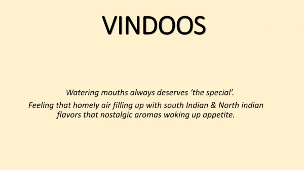 Vindoos Stop and Eat | Catering Services in Bangalore