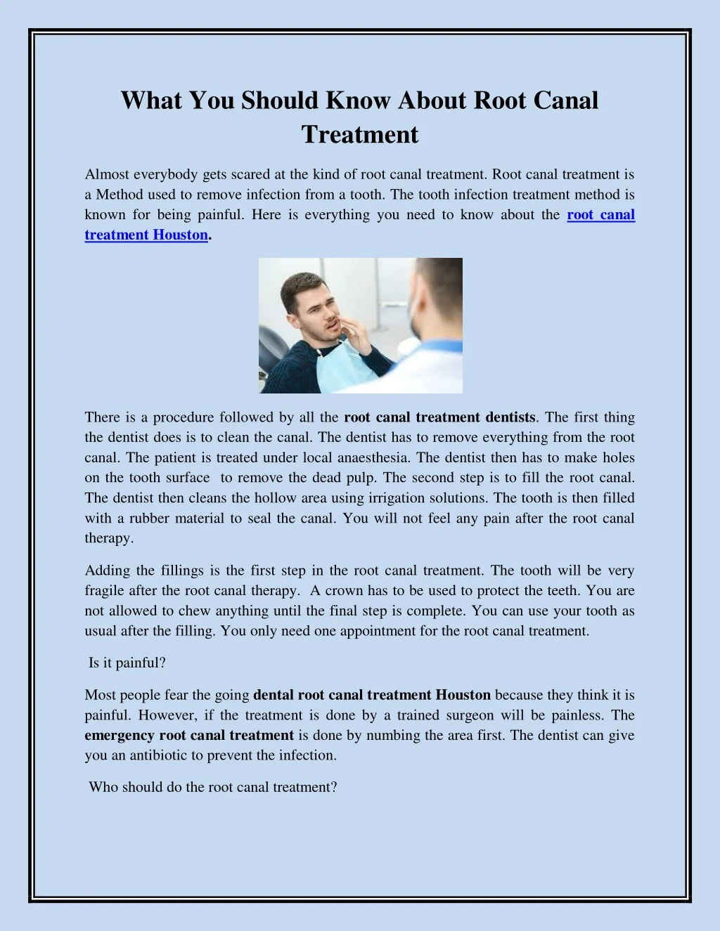 what you should know about root canal treatment