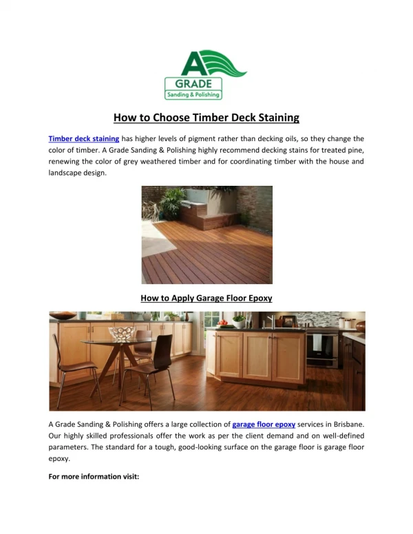 How to Choose Timber Deck Staining