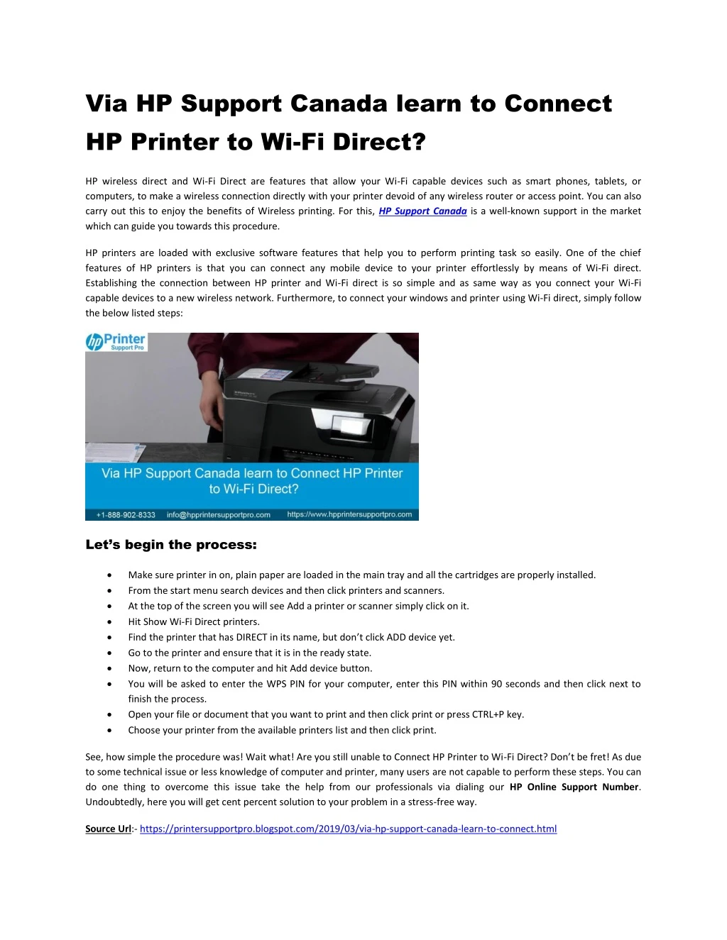 via hp support canada learn to connect hp printer