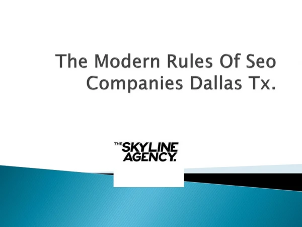 The Modern Rules Of Seo Companies Dallas Tx.