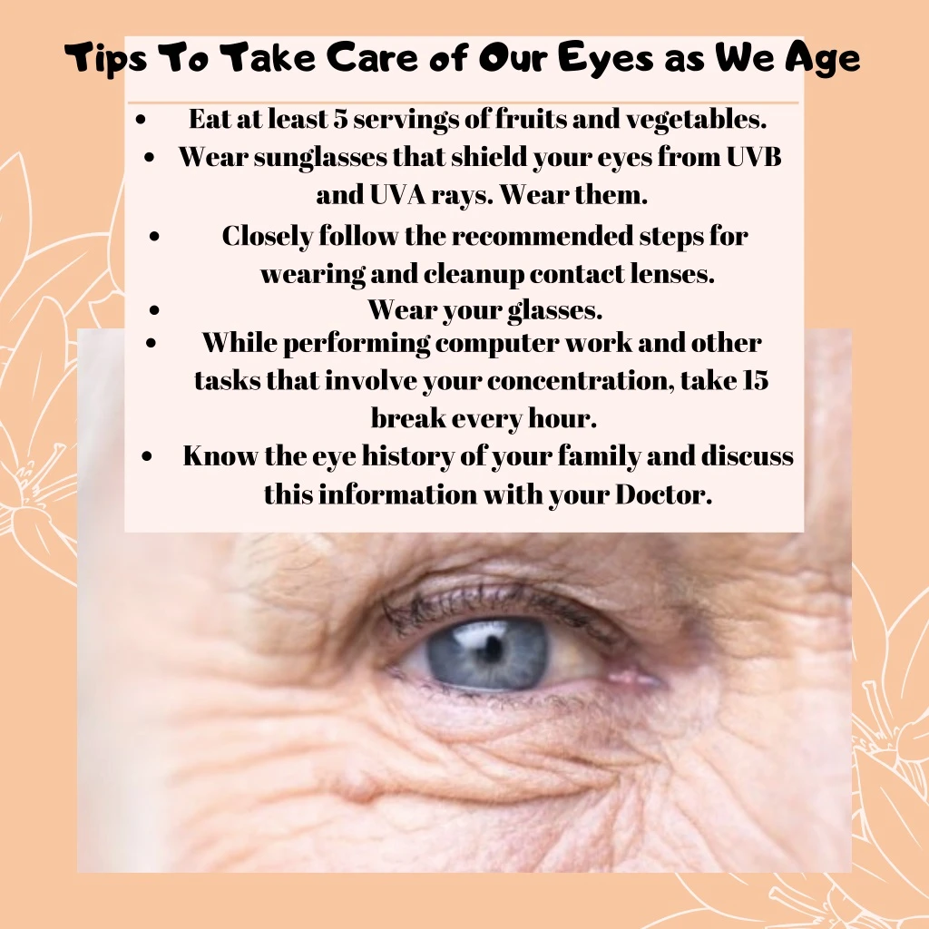 tips to take care of our eyes as we age